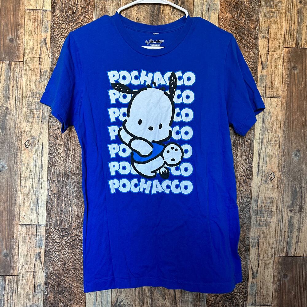 Sanrio Pochacco Watashi Wa Shirt Size Medium Womens Blue